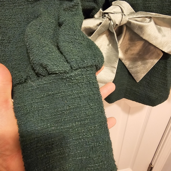 Anthropologie Green Sweater with Sage Bow - Picture 2 of 9